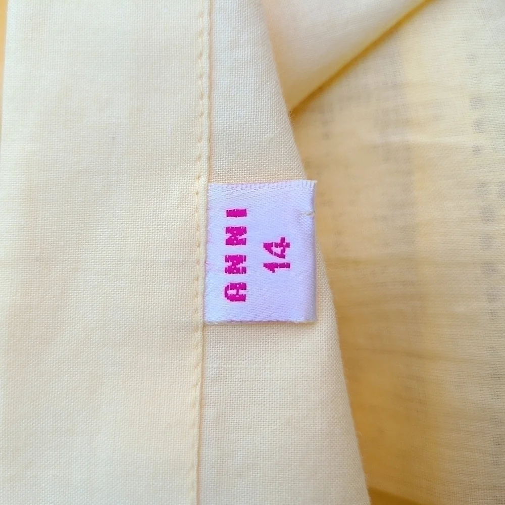 Lace and Embroidery Yellow Summer Top, Size XS - Picture 9 of 11
